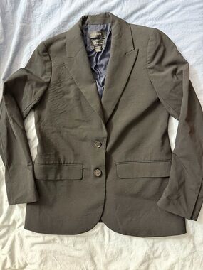 J.Crew Sommerset Blazer Size 6 Black Italian Stretch Wool Tollegno 1900